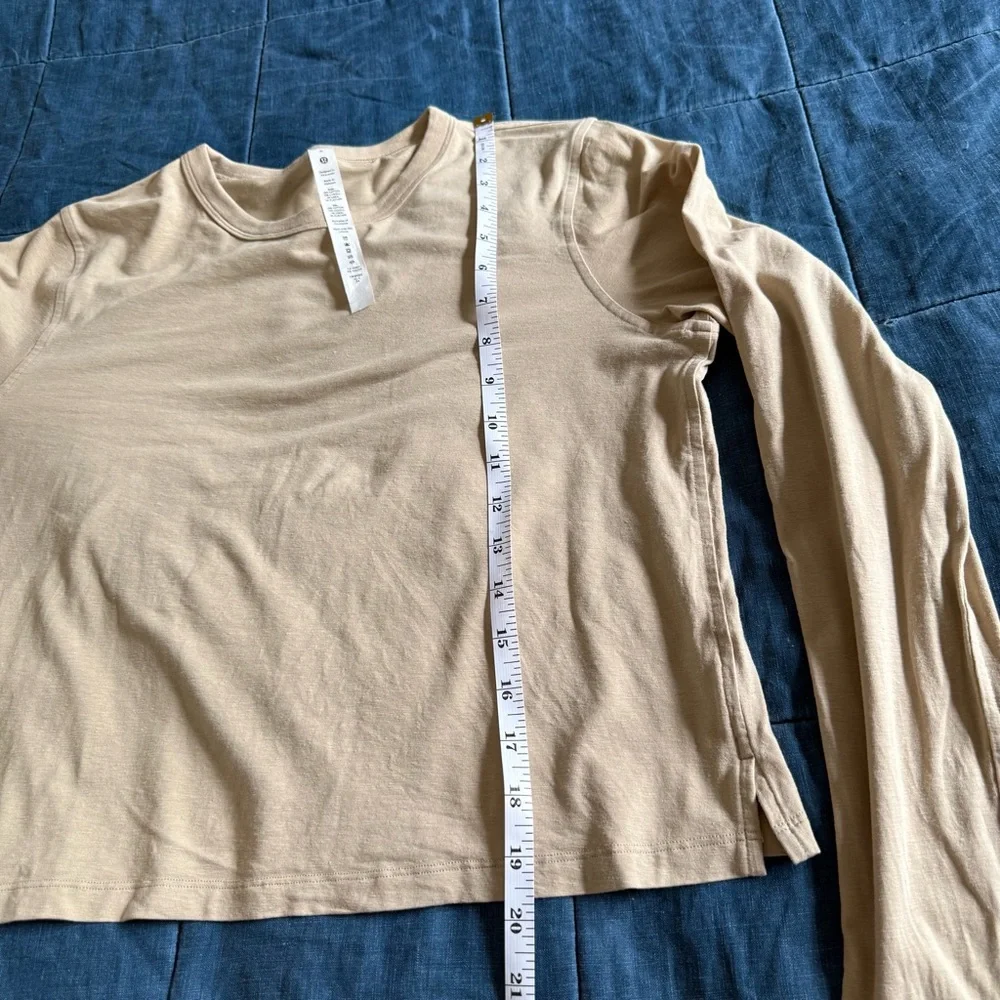 Lululemon Classic-Fit Cotton-Blend Long-Sleeve Shirt in Dune Color Size 6 - Picture 7 of 10